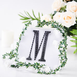 Add a Touch of Glamour with 6" Black Decorative Rhinestone Alphabet Letter Stickers Add a Touch of Glamour with 6" Black Decorative Rhinestone Alphabet Letter Stickers