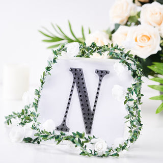 Add Sparkle and Glamour with 6" Black Decorative Rhinestone Alphabet Letter Stickers Add Sparkle and Glamour with 6" Black Decorative Rhinestone Alphabet Letter Stickers