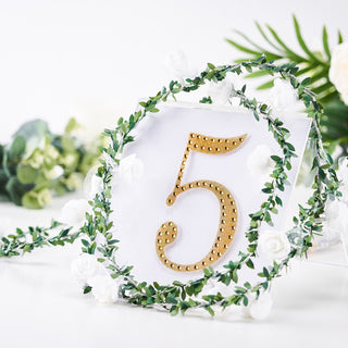 Add a Touch of Glamour with 6" Gold Decorative Rhinestone Number Stickers Add a Touch of Glamour with 6" Gold Decorative Rhinestone Number Stickers