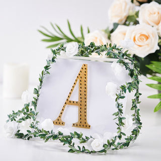 Add a Touch of Glamour with 6" Gold Decorative Rhinestone Alphabet Letter Stickers Add a Touch of Glamour with 6" Gold Decorative Rhinestone Alphabet Letter Stickers