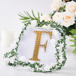 6" Gold Decorative Rhinestone Alphabet Letter Stickers for DIY Crafts 6" Gold Decorative Rhinestone Alphabet Letter Stickers for DIY Crafts