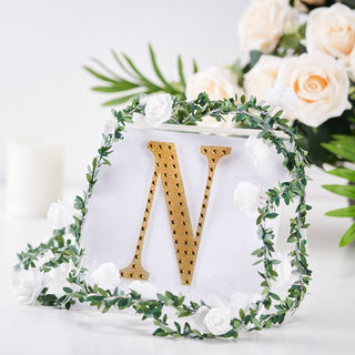 Add a Touch of Elegance with 6" Gold Decorative Rhinestone Alphabet Letter Stickers Add a Touch of Elegance with 6" Gold Decorative Rhinestone Alphabet Letter Stickers