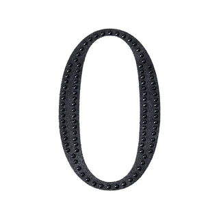 Black decorative oval frame with bead detailing