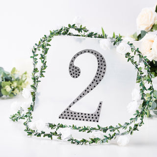 Elevate Your Event Decor with 8" Black Decorative Rhinestone Number Stickers Elevate Your Event Decor with 8" Black Decorative Rhinestone Number Stickers