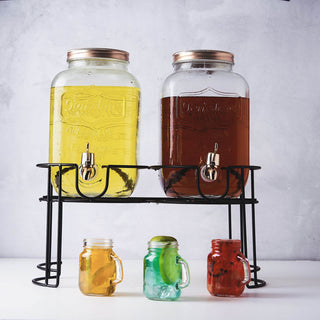 Elegant and Functional Clear Dual Gallon Glass Jars Dispenser
