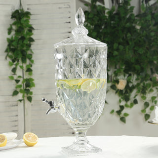 <span>Premium 1.3 Gallon Crystal Glass Beverage Dispenser for Events</span> <span>Premium 1.3 Gallon Crystal Glass Beverage Dispenser for Events</span>