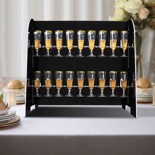 Glossy Black 2-Tier Wine Glass Rack: Organize and Display Your Glassware in Style Glossy Black 2-Tier Wine Glass Rack: Organize and Display Your Glassware in Style