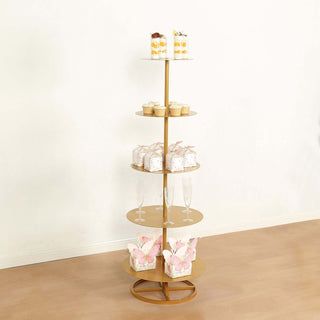 Stunning Gold Metal 5 Tier Dessert Stand Stunning Gold Metal 5 Tier Dessert Stand