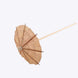 50 Pack Natural Eco Friendly Tiki Hut Paper Umbrella Cocktail Picks, 6inch Biodegradable Bamboo