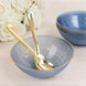 20-Pack 16oz Plastic Bowls – Translucent Dusty Blue with Gold Rim, Elegant Crystal-Like