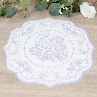Timeless Lavender Damask Cardboard Paper Table Mats Timeless Lavender Damask Cardboard Paper Table Mats