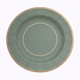 Elevate Your Event with Sage Green Paper Charger Plates