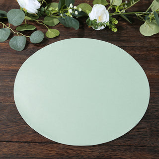 <meta charset="utf-8"><span><span><strong>Durable Sage Green Disposable Paper Placemats 13" Round</strong></span></span> <meta charset="utf-8"><span><span><strong>Durable Sage Green Disposable Paper Placemats 13" Round</strong></span></span>