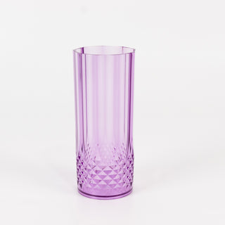 <strong>Transparent Purple Crystal Cut Reusable Plastic Highball Glasses</strong> <strong>Transparent Purple Crystal Cut Reusable Plastic Highball Glasses</strong>