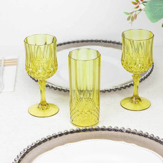 Durable and Elegant Green Crystal Cut Wine Glasses Durable and Elegant Green Crystal Cut Wine Glasses