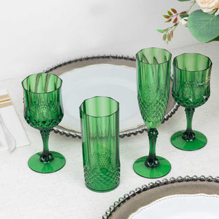 Durable and Stylish Hunter Emerald Green Wine Glasses
