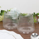 12-Pack Clear Plastic Stemless Wine Glasses – 12oz Ribbed Design, Reusable Shatterproof Cocktail