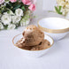 24 Pack Glossy White Premium Plastic Ice Cream Bowls with Gold Rim 7oz Heavy Duty Disposable Dessert