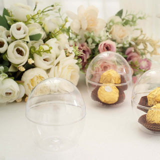 12 Pack | 4oz Clear Mini Egg Shaped Disposable Candy Favor Cup Containers 12 Pack | 4oz Clear Mini Egg Shaped Disposable Candy Favor Cup Containers