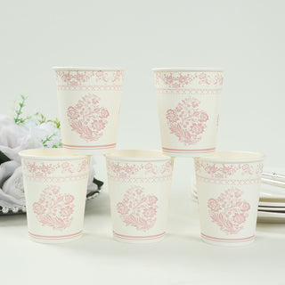 <strong>Eco-Friendly White Pink Floral Print Paper Cups</strong> <strong>Eco-Friendly White Pink Floral Print Paper Cups</strong>