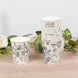 50-Pack Paper Cups in White with Black French Toile Print - Stylish Disposable Floral Party Cups