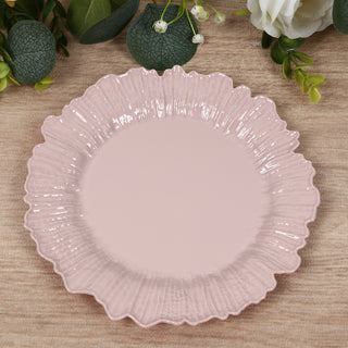 Stylish Blush Reef Design Plastic Dinner Plates Stylish Blush Reef Design Plastic Dinner Plates