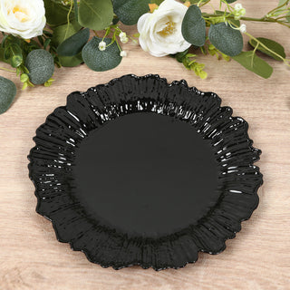 Stylish Black Reef Design Plastic Dinner Plates Stylish Black Reef Design Plastic Dinner Plates