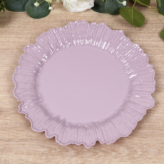 Stylish Lavender Lilac Reef Design Plastic Dinner Plates Stylish Lavender Lilac Reef Design Plastic Dinner Plates