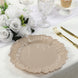 20-Pack 10" Plastic Dinner Plates – Taupe Reef Design Party Plates – Elegant Disposable Tableware