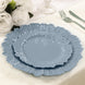 20-Pack 7inch Plastic Dessert Plates – Dusty Blue Reef Design Appetizer Salad Party Plates