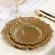 20-Pack 7inch Plastic Dessert Plates – Gold Reef Design Appetizer Salad Party Plates