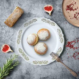 Elevate Your Tablescapes with Gold Embossed 10" Plastic Dinner Plates Elevate Your Tablescapes with Gold Embossed 10" Plastic Dinner Plates