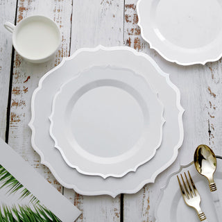 Elegant White Plastic Dessert Plates for Stylish Table Decor