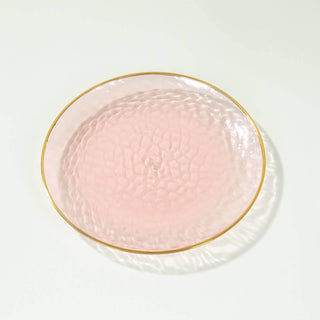 <strong>Sophistication Redefined With Transparent Blush Hammered Plastic Dessert Plates</strong> <strong>Sophistication Redefined With Transparent Blush Hammered Plastic Dessert Plates</strong>