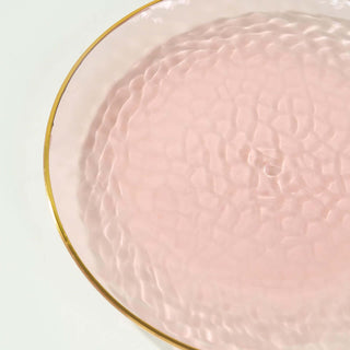 <strong>Transparent Blush Gold Rimmed Hammered Round Plastic Plates</strong> <strong>Transparent Blush Gold Rimmed Hammered Round Plastic Plates</strong>