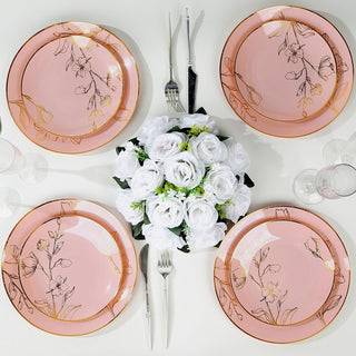 <strong>Effortless Elegance with Dusty Rose Disposable Plates</strong> <strong>Effortless Elegance with Dusty Rose Disposable Plates</strong>