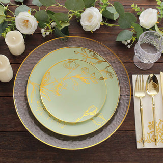 Elevate Your Table Setting with Sage Green Plastic Plates