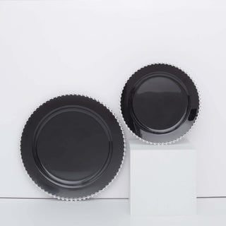 Stylish and Versatile Black / Silver Party Plates Stylish and Versatile Black / Silver Party Plates