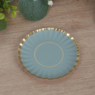 Chic Sophistication in Every Bite: The Gold Scalloped Rim Detail Chic Sophistication in Every Bite: The Gold Scalloped Rim Detail