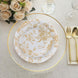 25 Pack White Gold French Toile Disposable Salad Plates