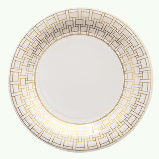 Convenience and Style Combined with Gold Basketweave Pattern Rim