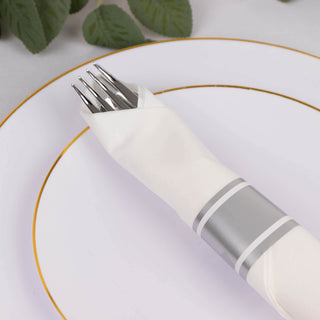 <span>Stylish Silver Disposable Cutlery</span> <span>Stylish Silver Disposable Cutlery</span>