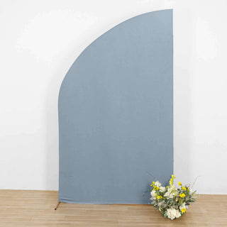 Enhance Your Wedding Decor with the Dusty Blue Spandex Fitted Wedding Arch Cover Enhance Your Wedding Decor with the Dusty Blue Spandex Fitted Wedding Arch Cover