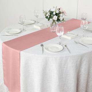 Dusty Rose Polyester Table Runner - The Perfect Finishing Touch Dusty Rose Polyester Table Runner - The Perfect Finishing Touch