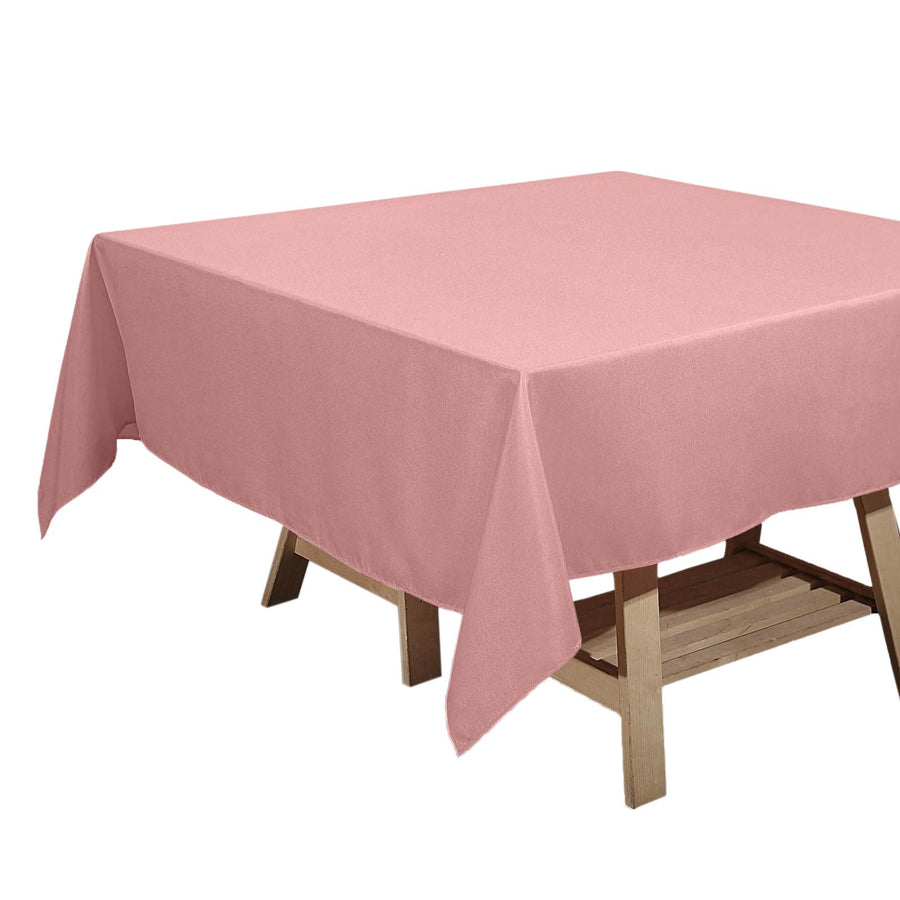 70inch Dusty Rose Square Polyester Tablecloth