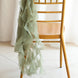 Eucalyptus Sage Green Chiffon Curly Chair Sash#whtbkgd