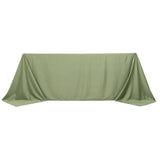 90x132inch Dusty Sage Green Premium Scuba Wrinkle Free Rectangular Tablecloth, Seamless Scuba