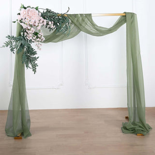 <span>Versatile Dusty Sage Green Sheer Organza Arch Drapes</span> <span>Versatile Dusty Sage Green Sheer Organza Arch Drapes</span>