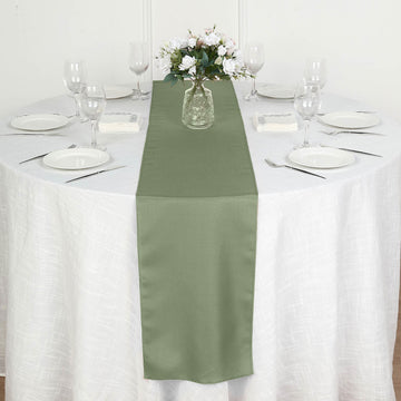 12"x108" Dusty Sage Green Polyester Table Runner