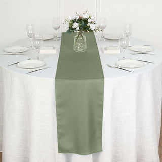 Transform Your Tables with the Dusty Sage Green Polyester Table Runner Transform Your Tables with the Dusty Sage Green Polyester Table Runner